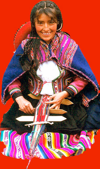 Niña tejedora de Chinchero