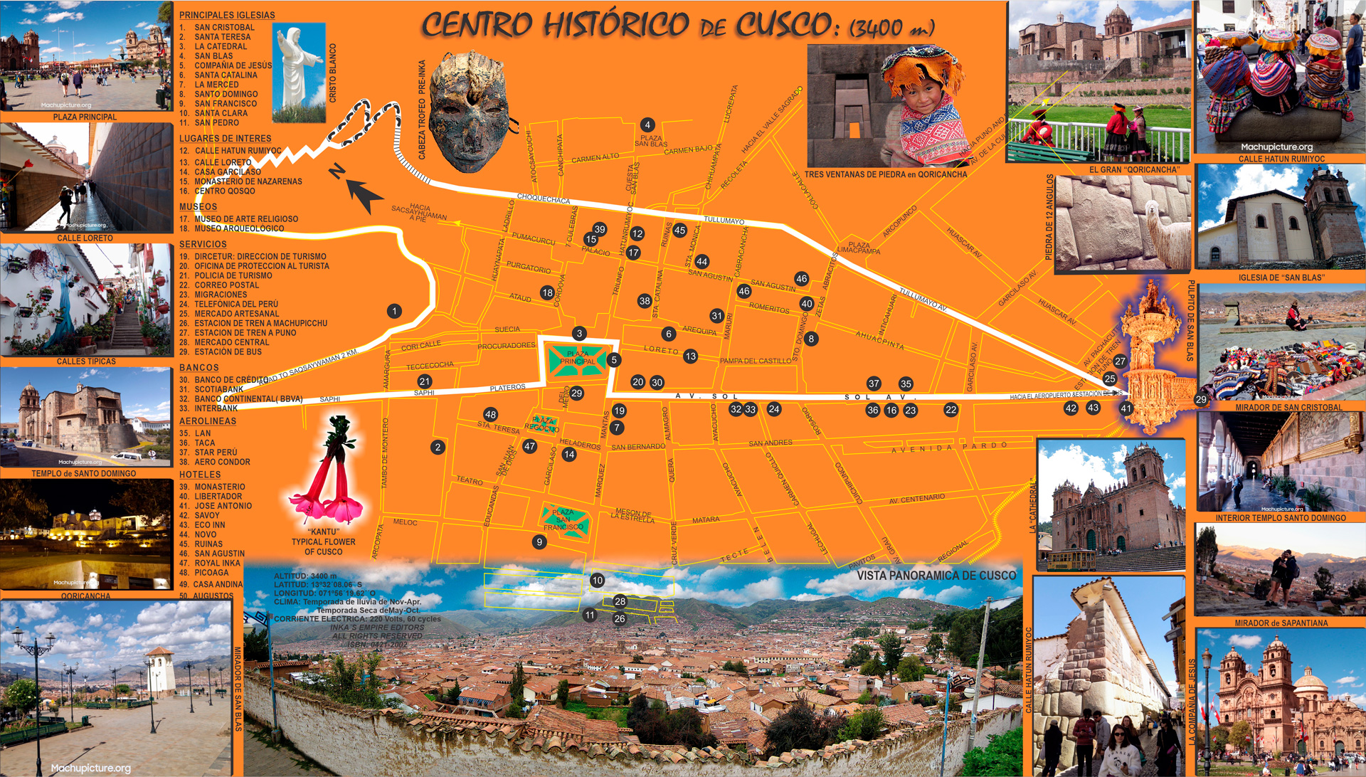 mapa turístico de cusco